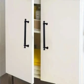 Selçuklu Siyah Metal Kulp 192 mm Mobilya Çekmece Mutfak Dolabı Dolap Kapak Kulpları Kulb Kulpu thumbnail 2