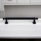 Selçuklu Siyah Metal Kulp 192 mm Mobilya Çekmece Mutfak Dolabı Dolap Kapak Kulpları Kulb Kulpu thumbnail 5