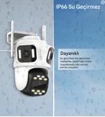 QASUL 3-Ekran Güvenlik 6K HD PTZ Kamera Wifi Gözetim Çok Lensli IP Kamera Kablosuz CCTV Kamera - 7