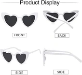 Nessiworld Beyaz Renk Kalp Şekilli Parti Gözlüğü 15x5 cm thumbnail 3