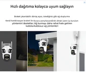 QASUL 3-Ekran Güvenlik 6K HD PTZ Kamera Wifi Gözetim Çok Lensli IP Kamera Kablosuz CCTV Kamera - 5