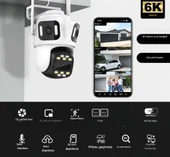 QASUL 3-Ekran Güvenlik 6K HD PTZ Kamera Wifi Gözetim Çok Lensli IP Kamera Kablosuz CCTV Kamera - 2