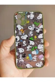 Iphone 11 Uyumlu Snoopy Tasarım Tuşları Renkli Telefon Boyun Askılı Set Kılıf - 4