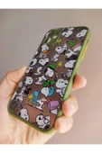 Iphone 11 Uyumlu Snoopy Tasarım Tuşları Renkli Telefon Boyun Askılı Set Kılıf - 6