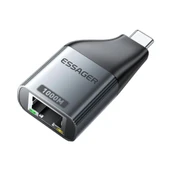 Essager 1000Mbps Type-C to RJ45 Dönüştürücü, Gecikmesiz Süper Hızlı Type C To Ethernet Çevirici thumbnail 1