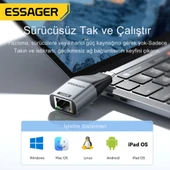 Essager 1000Mbps Type-C to RJ45 Dönüştürücü, Gecikmesiz Süper Hızlı Type C To Ethernet Çevirici thumbnail 6