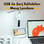 TechTic 8in1 Fanlı Masa Lambası 4 Başlı Lamba Saat Takvim Derece Kalemlik Telefon Tutucu Fan Lamba - 5