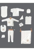 BABY KİDS COLORS Hastahane çıkışı nakışlı taşlı 11'li yeni doğan zıbın set - 6