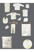 BABY KİDS COLORS 11 Parça Tavşan Nakışlı Hastane Çıkışı Yeni Doğan Zıbın Set - 5