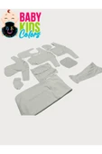 BABY KİDS COLORS Lüks Düz Yeni Doğan Hastane Çıkış 10'lu Zıbın Seti (KUTULU) - 2