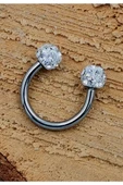 Çelik Taşlı Piercing - 1