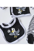 BABY KİDS COLORS Yeni Doğan Bebek  Zıbın Takımı 5 Parça %100 Pamuk - 1