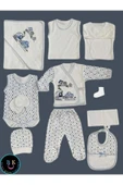 BABY KİDS COLORS Arabalı trenli 11'li hastahane çıkışı yeni doğan zıbın set - 4