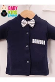 BABY KİDS COLORS Lüks Papyon Çizgili Yeni Doğan Hastane Çıkış 10'lu Zıbın Seti (KUTULU) - 3