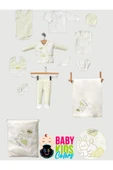 BABY KİDS COLORS 11 Parça Tavşan Nakışlı Hastane Çıkışı Yeni Doğan Zıbın Set - 1
