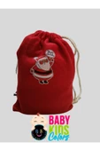 BABY KİDS COLORS Kırmızı Noel Baba Çuvalı , Çocuk Sırt Çantası, 27x19 Yılbaşı Hediye Hediyesi Paketi - 1