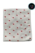 BABY KİDS COLORS Kalp baskılı bebek battaniyesi 80*90 Çift kat - 1
