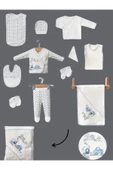 BABY KİDS COLORS Arabalı trenli 11'li hastahane çıkışı yeni doğan zıbın set - 6
