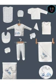 BABY KİDS COLORS Arabalı trenli 11'li hastahane çıkışı yeni doğan zıbın set - 3