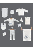 BABY KİDS COLORS Arabalı trenli 11'li hastahane çıkışı yeni doğan zıbın set - 7