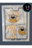 BABY KİDS COLORS Florlu Ayı Nakışlı Organik Anti Bakteriyel Yeni Doğan Hastane Çıkış Zıbın Seti - 1