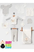 BABY KİDS COLORS Hastahane Çıkışı 10'lu Organik Lüks Anti Alerjik Yeni Doğan Zıbın Seti - 1