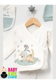 BABY KİDS COLORS Kutulu - Erkek Yenidoğan Kıyafetleri 10'lu Hastane Çıkış Setleri Sevimli Köpek Nakışlı %100 Pamuk - 2