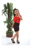 BABY KİDS COLORS Baskılı Şortlu Double Face Puantiyeli Üçlü Takım - 4