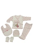 BABY KİDS COLORS Yeni Doğan Cute Hastahane Çıkışı 5li Zıbın Seti - 2