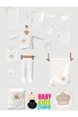 BABY KİDS COLORS Hastahane çıkışı nakışlı taşlı 11'li yeni doğan zıbın set - 1