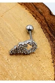 Çelik Zirkon Taşlı Piercing - 1
