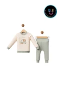 BABY KİDS COLORS Araba baskılı fitilli kumaş ikili takım - 1