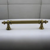 Osmanlı Metal Antik Sarı Kulp 128 mm 12.8 cm Mobilya Çekmece Mutfak Dolabı Dolap Kapak Kulb Kulpu thumbnail 3