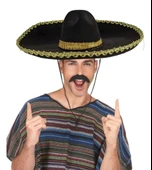 Nessiworld Sombrero Meksika Şapkası Mariachi Altın Şeritli Yetişkin Boy thumbnail 4