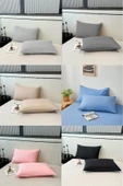 %100 Pamuklu 50 x 70 12 Adet Yastık Kılıfı - 1