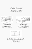 Çift Taraflı Çarşafı Lastikli Çift Kişilik Nevresim Takımı - 3