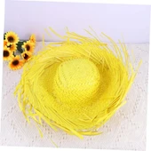 Nessiworld Tropikal Parti Sarı Hasır Hawaii Şapkası 13x36 cm thumbnail 4