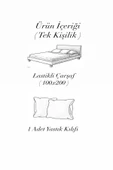 Lastikli Fıtted Tek Kişilik Yastıklı Çarşaf Seti - 2