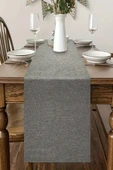 Pamuklu Modern Antrasit Dokulu Runner 40 x 140 cm - 1
