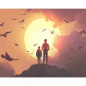 Güneş Doğarken Baba ve Oğul Sayılarla Boyama Seti thumbnail 1