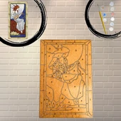 Veraart Ahşap Boyama Seti Akrilik Boya Fırça Sanat Hobi Seti Duvar Tablosu Hobi Seti Ahşap Boyama Sanatı - 1