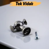 Kulp Düğme Tek Vidalı Çekmece Kulbu Kulpları Mutfak Mobilya Dolabı Dolap Kulpu Antik Nikel thumbnail 5