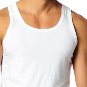 6 lı Paket Sedef Yıldız Battal Beden Erkek Penye Atlet Beyaz 7 No thumbnail 2