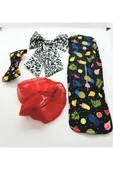 Renkli Desenli Taç Toka Bandana Set - 1