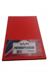 A4 Renkli Fotokopi Kağıdı Kırmızı 100 Lü Paket - 1
