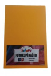 A4 Renkli Fotokopi Kağıdı Altın Sarı (Safran) 100 Lü Paket - 1
