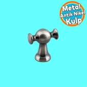 Kulp Düğme Tek Vidalı Çekmece Kulbu Kulpları Mutfak Mobilya Dolabı Dolap Kulpu Antik Nikel thumbnail 1