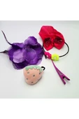Renkli Desenli Taç Toka Bandana Set - 1