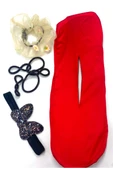 Renkli Desenli Taç Toka Bandana Set - 1