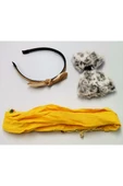 Renkli Desenli Taç Toka Bandana Set - 1